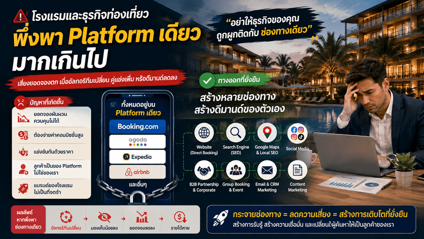 โรงแรมและธุรกิจท่องเที่ยวพึ่งพา Platform OTA มากเกินไป