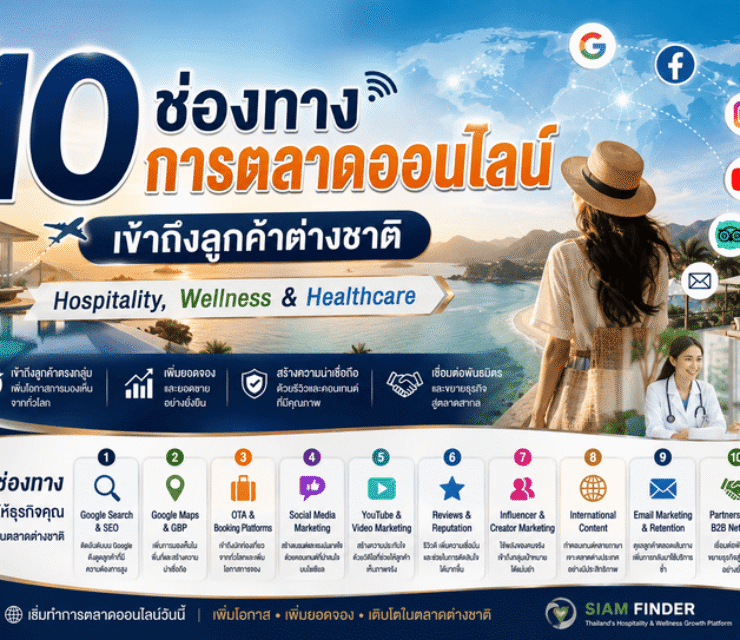 10 ช่องทางการตลาดออนไลน์ เข้าถึงลูกค้าต่างชาติ | Hospitality, Wellness & Healthcare